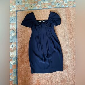 Nipon Boutique Dress Little Navy blue Cocktail Dress, Vintage Elegant